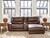 Ashley Silverbrooke Caramel 3-Piece Power Reclining Sectional with Chaise