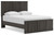 Ashley Jadiston Dark Brown Queen Panel Platform Bed