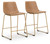 Ashley Crandox Toast Gold Counter Height Barstool (Set of 2)