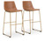 Ashley Crandox Toast Gold Bar Height Bar Stool (Set of 2)