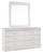 Ashley Anarasia White Dresser and Mirror