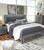 Ashley Lodanna Gray King Panel Bed with 2 Storage Drawers