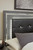 Ashley Lodanna Gray King Panel Bed with 2 Storage Drawers
