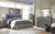 Ashley Lodanna Gray King Panel Bed with 2 Storage Drawers