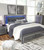 Ashley Lodanna Gray King Panel Bed with 2 Storage Drawers