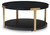 Ashley Shylore Black Brass Finish Table (Set of 3)