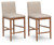 Ashley Isanti Light Brown Counter Height Barstool (Set of 2)