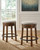Ashley Valebeck White Black Counter Height Stool