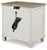 Benchcraft Shaybrock Antique White Brown Nightstand