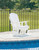 Ashley Hyland Wave White Outdoor Swivel Glider Chair