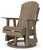 Ashley Hyland Wave Driftwood Outdoor Swivel Glider Chair