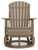 Ashley Hyland Wave Driftwood Outdoor Swivel Glider Chair