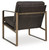 Ashley Bradett Dark Brown Gold Finish Accent Chair