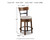 Ashley Valebeck Brown Black Counter Height Bar Stool (Set of 2)