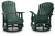 Ashley Hyland Wave Green Outdoor Swivel Glider Chair