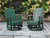 Ashley Hyland Wave Green Outdoor Swivel Glider Chair