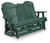 Ashley Hyland Wave Green Outdoor Loveseat Glider
