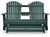 Ashley Hyland Wave Green Outdoor Loveseat Glider