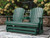 Ashley Hyland Wave Green Outdoor Loveseat Glider