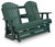 Ashley Hyland Wave Green Outdoor Loveseat Glider