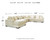 Ashley Lindyn Ivory 6-Piece Sectional with Chaise 21104/17/46(3)/64/77