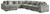 Ashley Lindyn Fog 6-Piece Sectional with Chaise