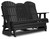 Ashley Hyland Wave Black Outdoor Glider Loveseat