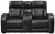 Ashley Boyington Black Power Reclining Loveseat with Console