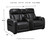 Ashley Boyington Black Power Reclining Loveseat with Console