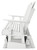 Ashley Hyland Wave White Outdoor Glider Loveseat
