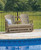 Ashley Hyland Wave White Outdoor Glider Loveseat