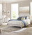 Ashley Shawburn White Dark Charcoal Gray Queen Crossbuck Panel Platform Bed