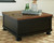 Ashley Valebeck Black Brown Coffee Table with Lift Top