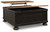 Ashley Valebeck Black Brown Coffee Table with Lift Top