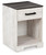 Ashley Shawburn Whitewash Charcoal Gray Nightstand
