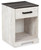 Ashley Shawburn Whitewash Charcoal Gray Nightstand