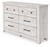 Ashley Fenderport Tan Dresser