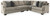 Ashley Bovarian Stone 3-Piece Sectional