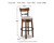 Ashley Valebeck Black Bar Height Bar Stool