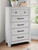 Ashley Fenderport Whitewash Chest of Drawers