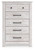 Ashley Fenderport Whitewash Chest of Drawers