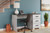 Ashley Shawburn White Dark Charcoal Gray 54" Home Office Desk