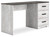 Ashley Shawburn White Dark Charcoal Gray 54" Home Office Desk