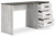 Ashley Shawburn White Dark Charcoal Gray 54" Home Office Desk