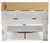 Ashley Altyra White Queen Upholstered Bookcase Bed with Storage