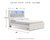 Ashley Altyra White Queen Upholstered Bookcase Bed with Storage