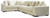Ashley Lindyn Ivory 4-Piece Sectional