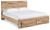 Ashley Hyanna Tan Brown Queen Panel Storage Bed