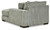 Ashley Lindyn Ivory 3-Piece Sectional with Double Chaise