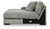 Ashley Lindyn Ivory 3-Piece Sectional with Double Chaise